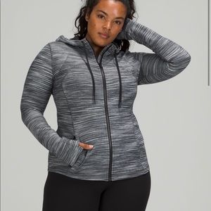 Lululemon Hooded Define Jacket Nulu heathered black/white/black